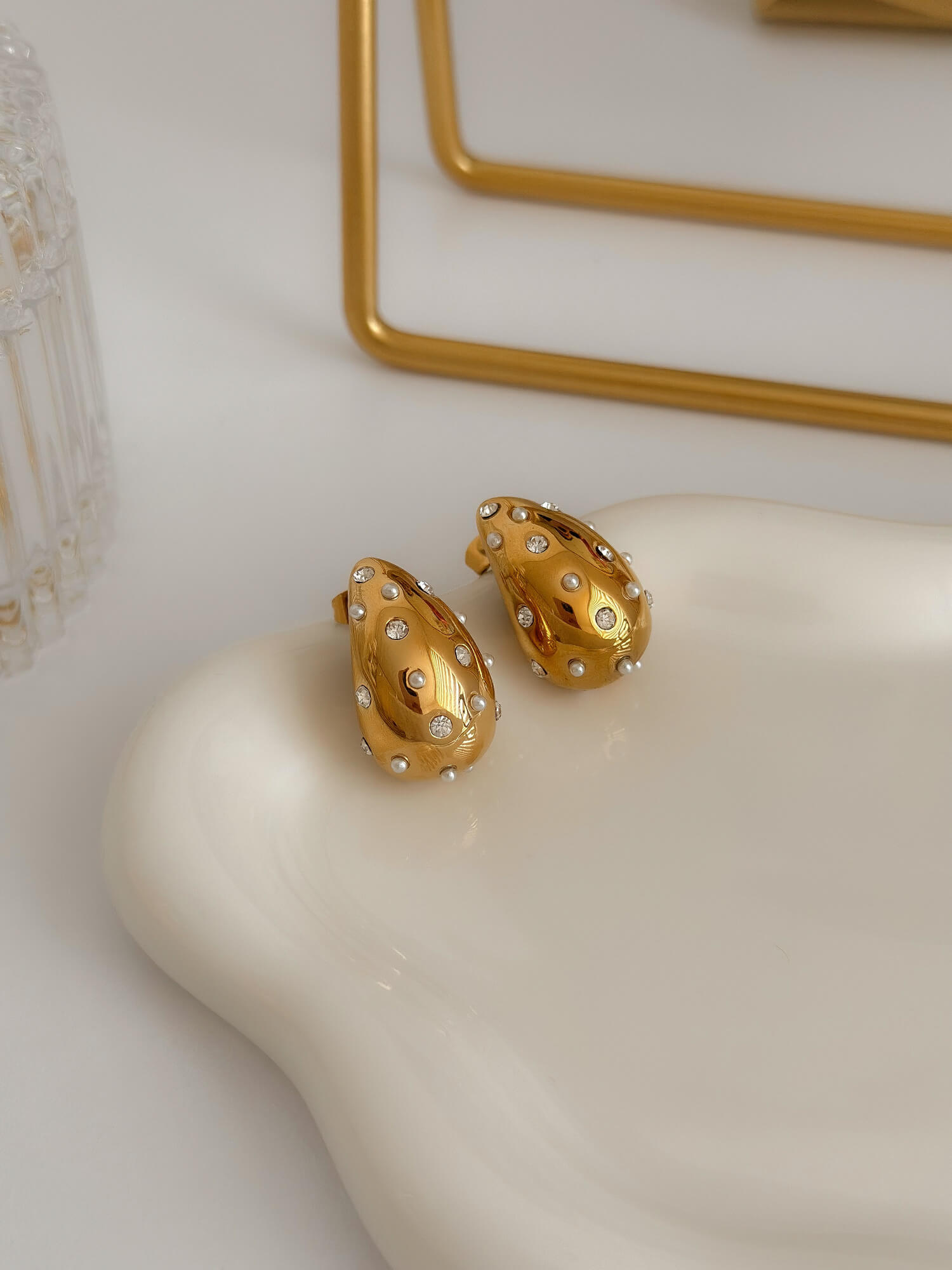 Aretes madrid dorado - Imagen 2